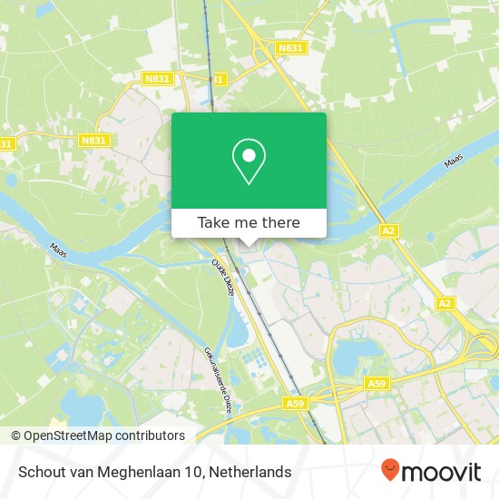 Schout van Meghenlaan 10, 5237 TB 's-Hertogenbosch map