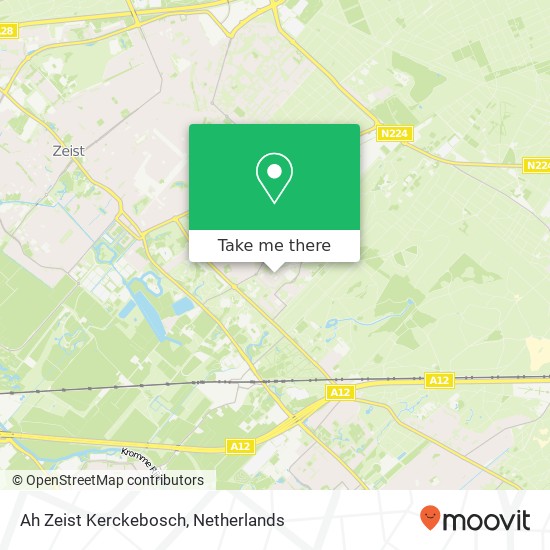 Ah Zeist Kerckebosch, Hoog Kanje map