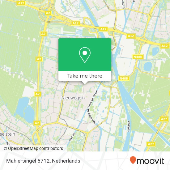 Mahlersingel 5712, 3438 XA Nieuwegein map