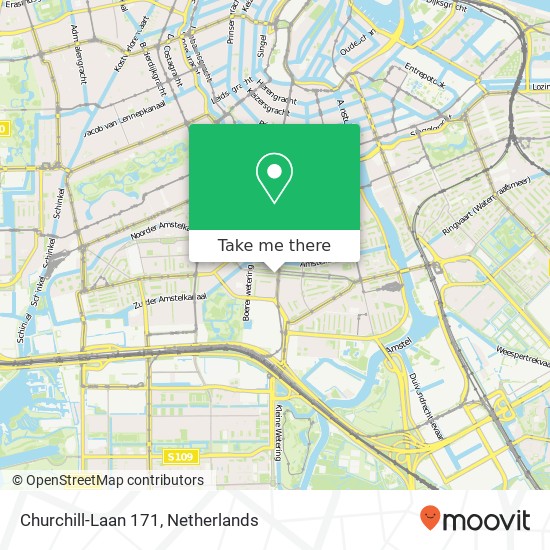 Churchill-Laan 171, 1078 DW Amsterdam map