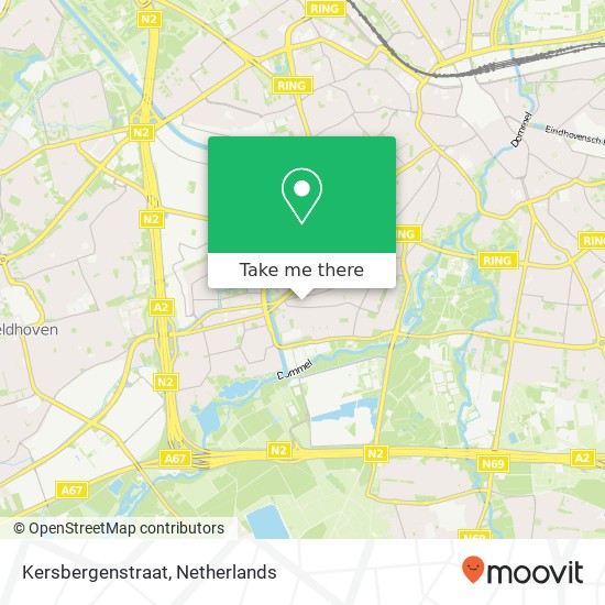 Kersbergenstraat, Kersbergenstraat, 5654 LZ Eindhoven, Nederland Karte