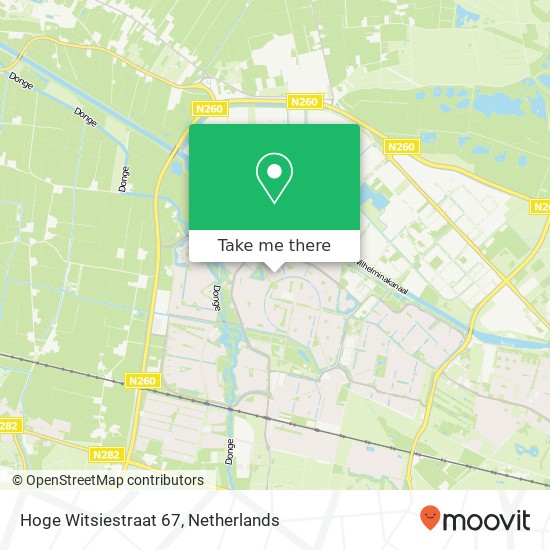 Hoge Witsiestraat 67, 5045 JX Tilburg map