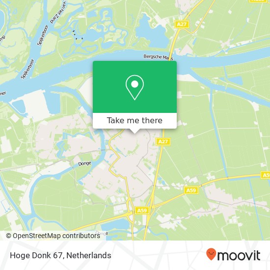 Hoge Donk 67, 4942 BC Raamsdonksveer map