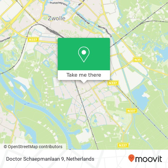 Doctor Schaepmanlaan 9, 8014 ZH Zwolle Karte