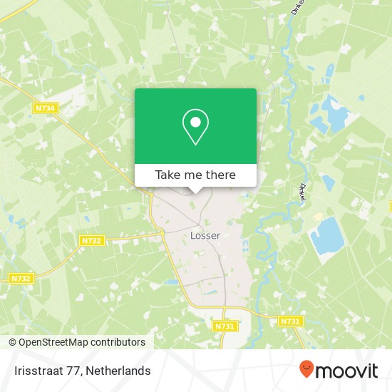 Irisstraat 77, Irisstraat 77, 7581 TX Losser, Nederland Karte