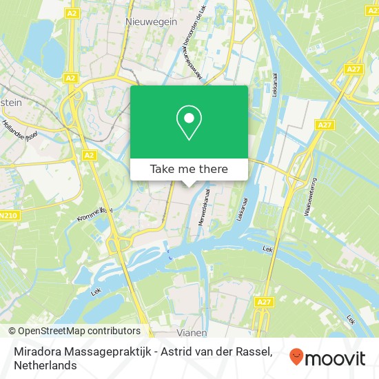 Miradora Massagepraktijk - Astrid van der Rassel, Noorderstraat 31 map