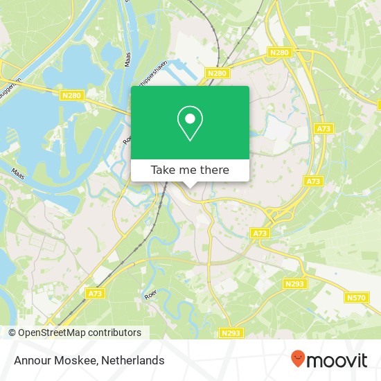 Annour Moskee, Burgemeester Brouwersstraat 3 map