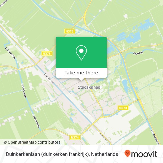Duinkerkenlaan (duinkerken frankrijk), 9501 RN Stadskanaal map