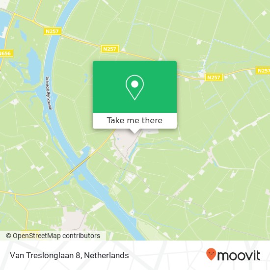 Van Treslonglaan 8, 4681 BL Nieuw-Vossemeer map