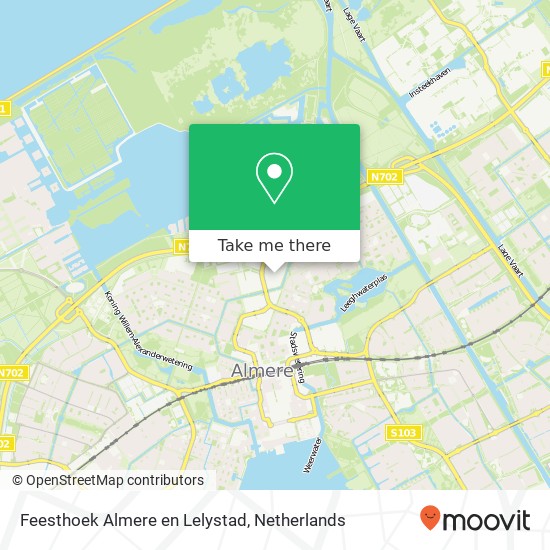 Feesthoek Almere en Lelystad, Markerkant 11 19 Karte