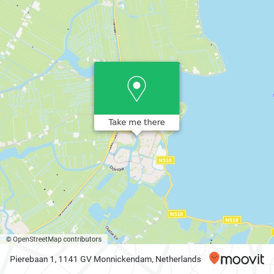 Pierebaan 1, 1141 GV Monnickendam map