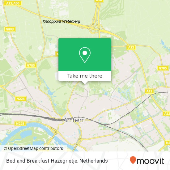 Bed and Breakfast Hazegrietje, Weg Langs het Hazegrietje 21A Karte