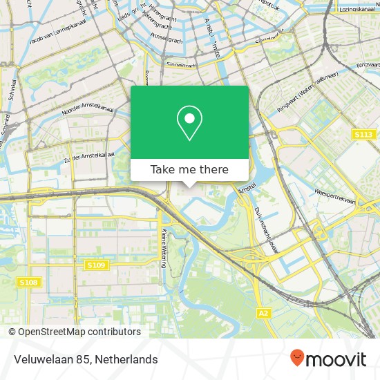 Veluwelaan 85, 1079 RS Amsterdam Karte