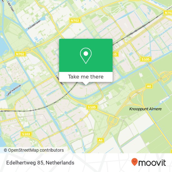 Edelhertweg 85, 1338 EB Almere-Buiten map