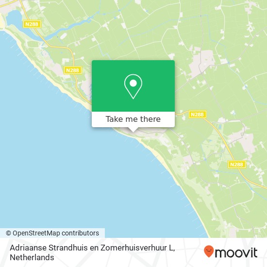 Adriaanse Strandhuis en Zomerhuisverhuur L, Duinweg 22A map