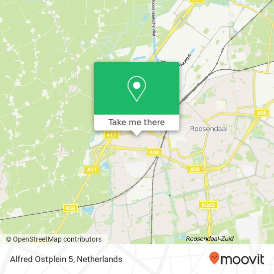 Alfred Ostplein 5, 4703 CG Roosendaal map