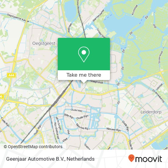 Geenjaar Automotive B.V., Hallenweg 2 map
