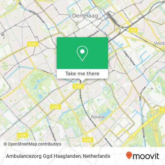 Ambulancezorg Ggd Haaglanden map