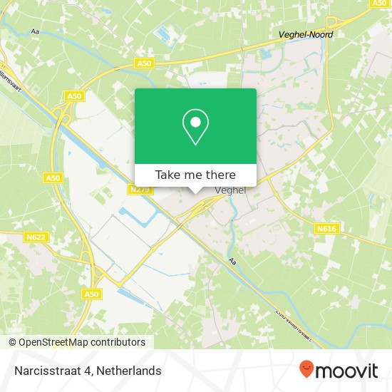 Narcisstraat 4, 5462 BM Veghel map