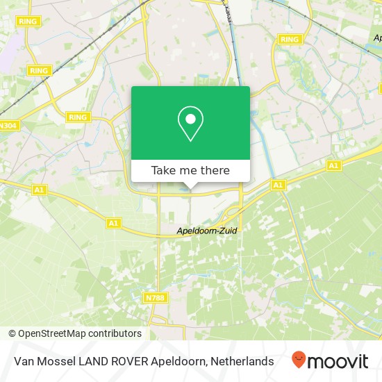 Van Mossel LAND ROVER Apeldoorn, Oude Apeldoornseweg 40 map