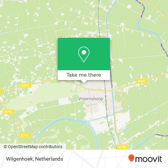 Wilgenhoek, Wilgenhoek, 7681 Vroomshoop, Nederland map