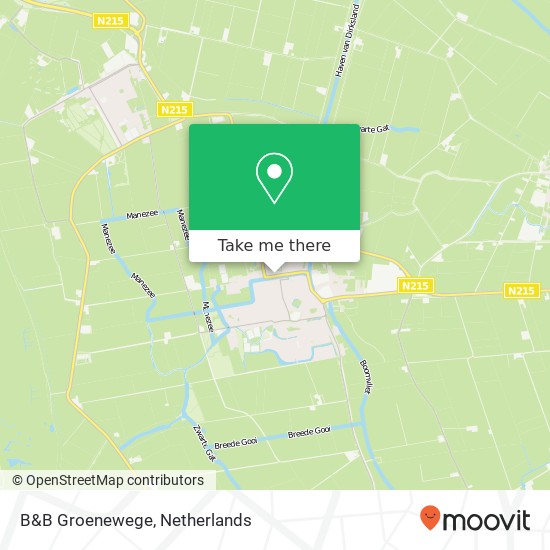 B&B Groenewege, Boezemweg 62 Karte