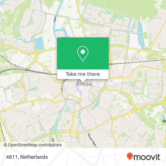 4811, 4811 Breda, Nederland Karte