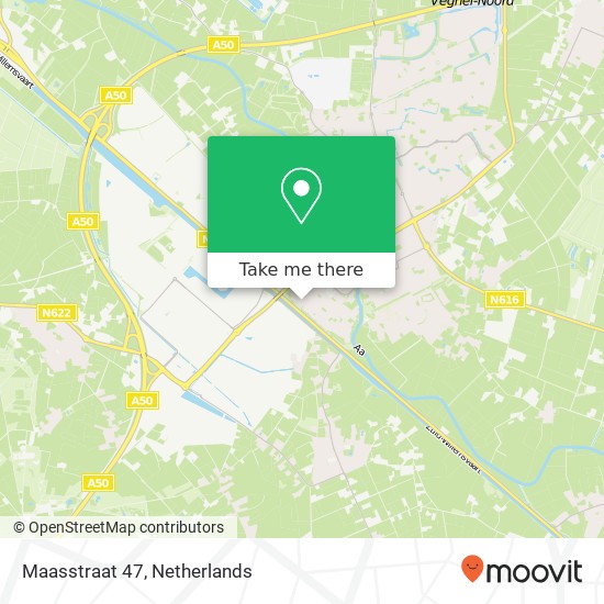 Maasstraat 47, 5463 NB Veghel Karte