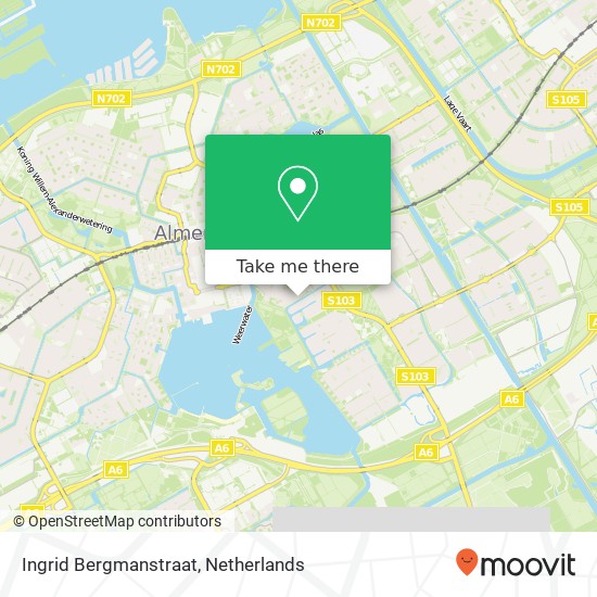 Ingrid Bergmanstraat, 1325 Almere-Stad map