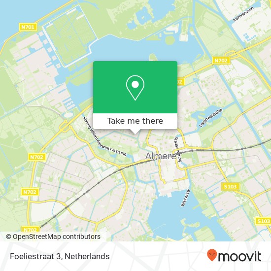 Foeliestraat 3, 1314 KS Almere-Stad Karte