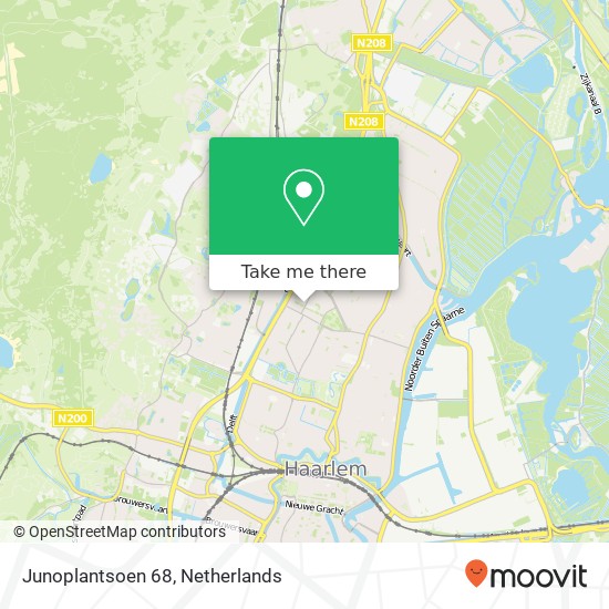 Junoplantsoen 68, 2024 RS Haarlem map