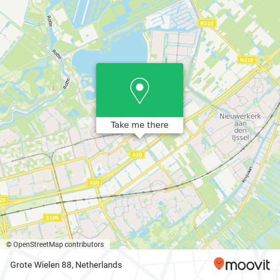 Grote Wielen 88, 3068 PT Rotterdam map