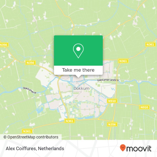 Alex Coiffures, Grote Breedstraat 5 map