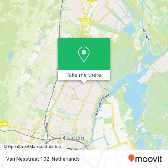 Van Nesstraat 102, 2024 DR Haarlem map