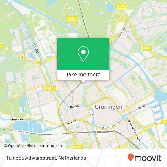 Tuinbouwdwarsstraat, 9717 JE Groningen map