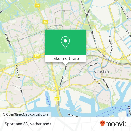 Sportlaan 33, 3118 JC Schiedam map