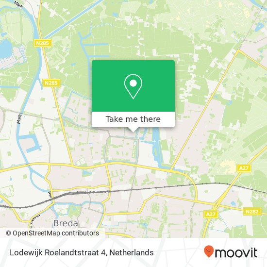 Lodewijk Roelandtstraat 4, 4827 EM Breda map