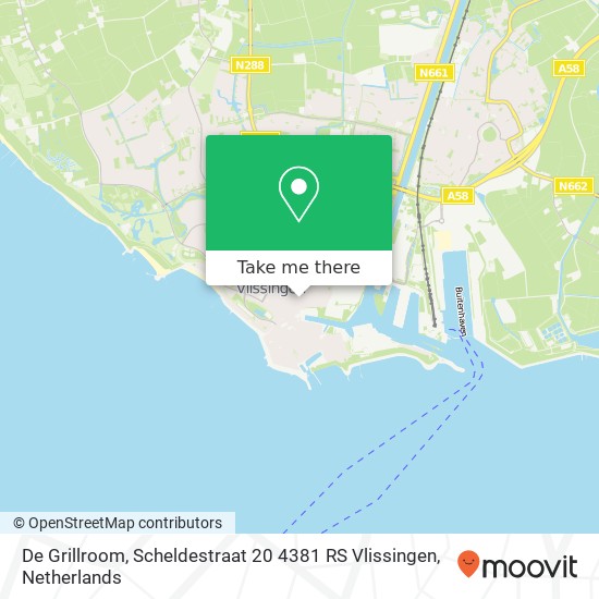 De Grillroom, Scheldestraat 20 4381 RS Vlissingen map