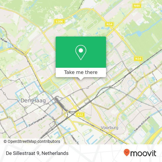 De Sillestraat 9, 2593 TS Den Haag map