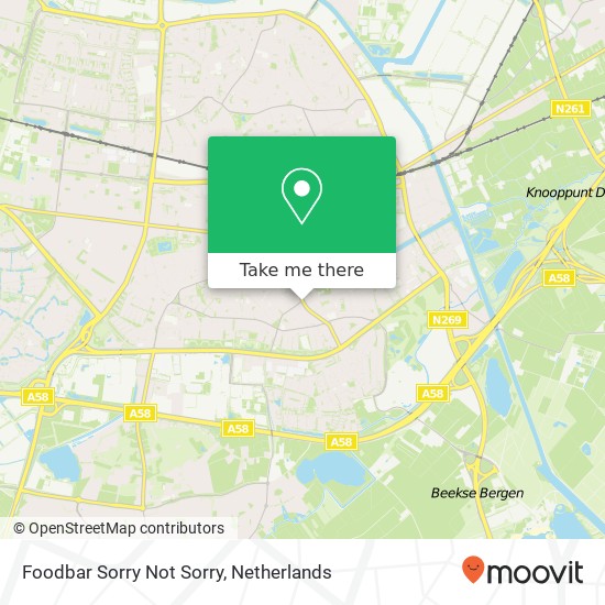Foodbar Sorry Not Sorry, Voltstraat 2 5021 SE Tilburg map