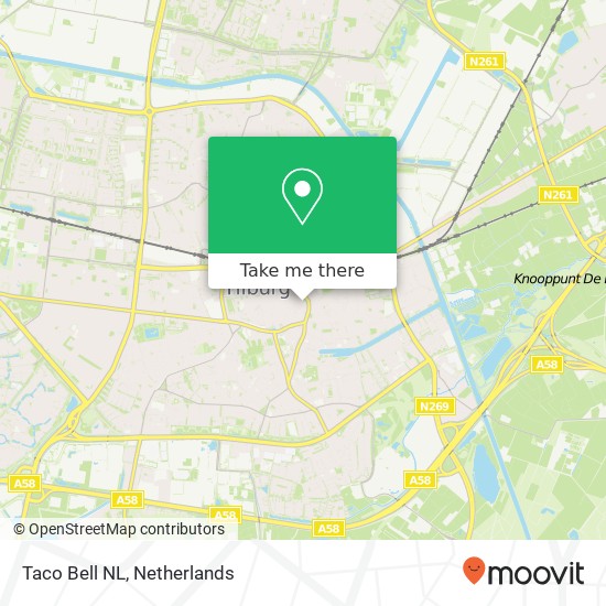 Taco Bell NL, Heuvel 5038 CP Tilburg Karte