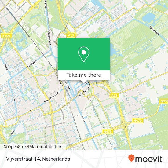 Vijverstraat 14, 2611 SE Delft map