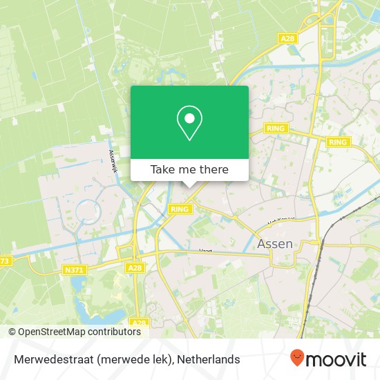 Merwedestraat (merwede lek), 9406 Assen map
