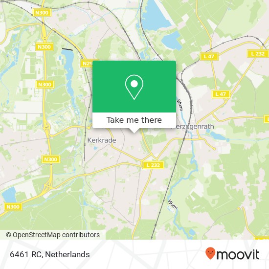 6461 RC, 6461 RC Kerkrade, Nederland map
