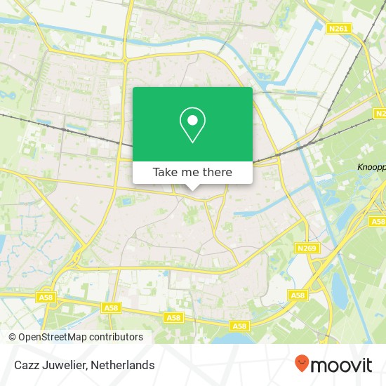 Cazz Juwelier, Nieuwlandstraat 59 map