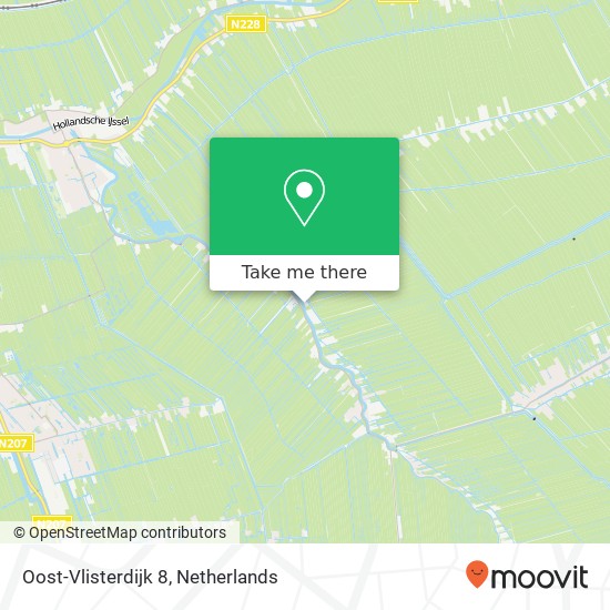 Oost-Vlisterdijk 8, 2855 AC Vlist map