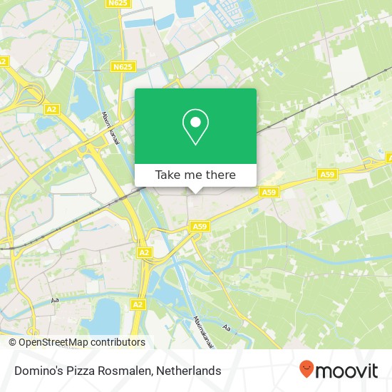 Domino's Pizza Rosmalen, Oude Baan 7A 5242 HT Rosmalen map