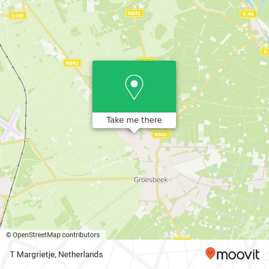 T Margrietje, Margrietstraat 3 6561 WS Groesbeek map