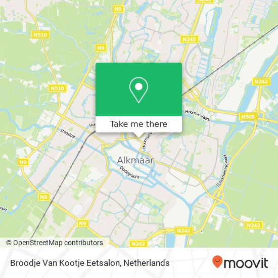 Broodje Van Kootje Eetsalon, Huiswaarderplein 1 map