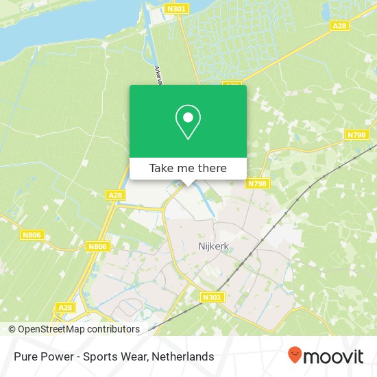 Pure Power - Sports Wear, Ohmstraat 10 map